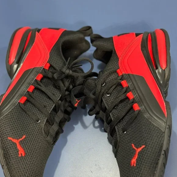 Puma Men's Size 9 Black and Red Training Sneakers- Used - Picture 6 of 10